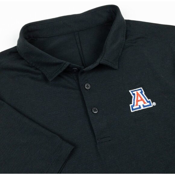 Lululemon Arizona Wildcats Polo Shirt Men's Fits Medium Black Golf Stretch - Picture 1 of 11